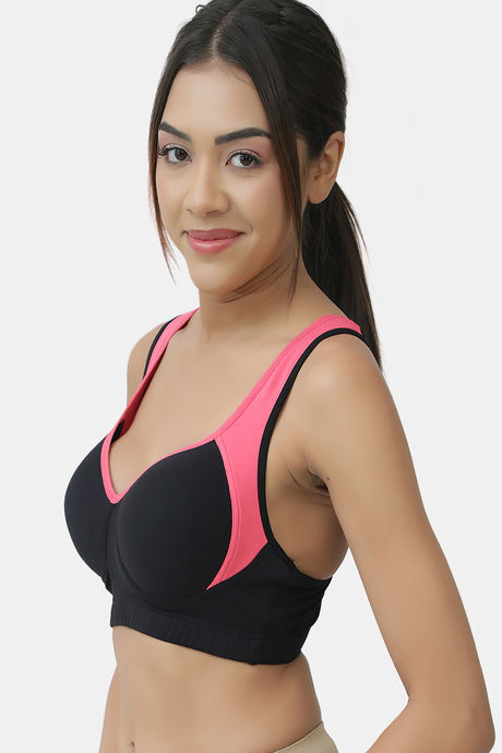Lady Lyka Cotton Padded Sports Bra (Pack of 2) - Multicolor — image 3